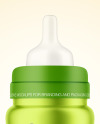 Matte Metallic Baby Bottle Mockup