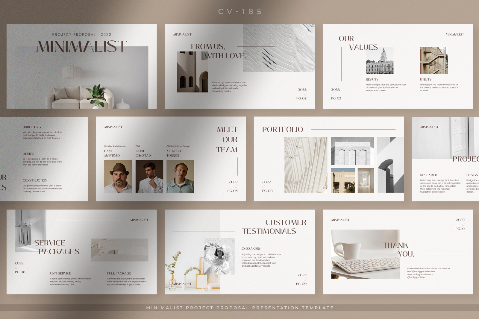 Pure White Minimalist Project Proposal Presentation Canva