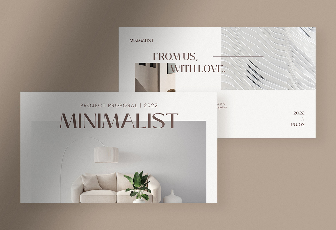 Pure White Minimalist Project Proposal Presentation Canva