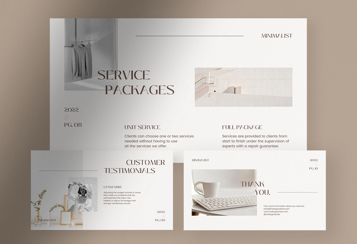 Pure White Minimalist Project Proposal Presentation Canva