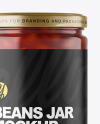 Clear Glass Jar with Beans Mockup