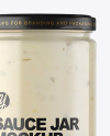 Clear Glass Jar with Tar Tar Sauce Mockup