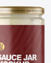 Clear Glass Jar with Tar Tar Sauce Mockup