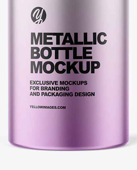 Cosmetic Metallic Bottle Mockup