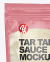 Clear Plastic Pouch w/ Tar Tar Sauce Mockup