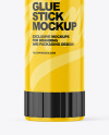 Glossy Plastic Glue Stick Mockup