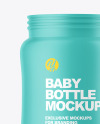 Matte Baby Bottle with Opened Cap Mockup