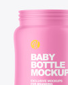 Matte Baby Bottle with Opened Cap Mockup