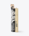 Metallic Lipstick Pencil w/ Kraft Paper Box Mockup