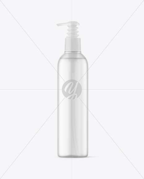 Frosted Cosmetic Bottle with Pump Mockup