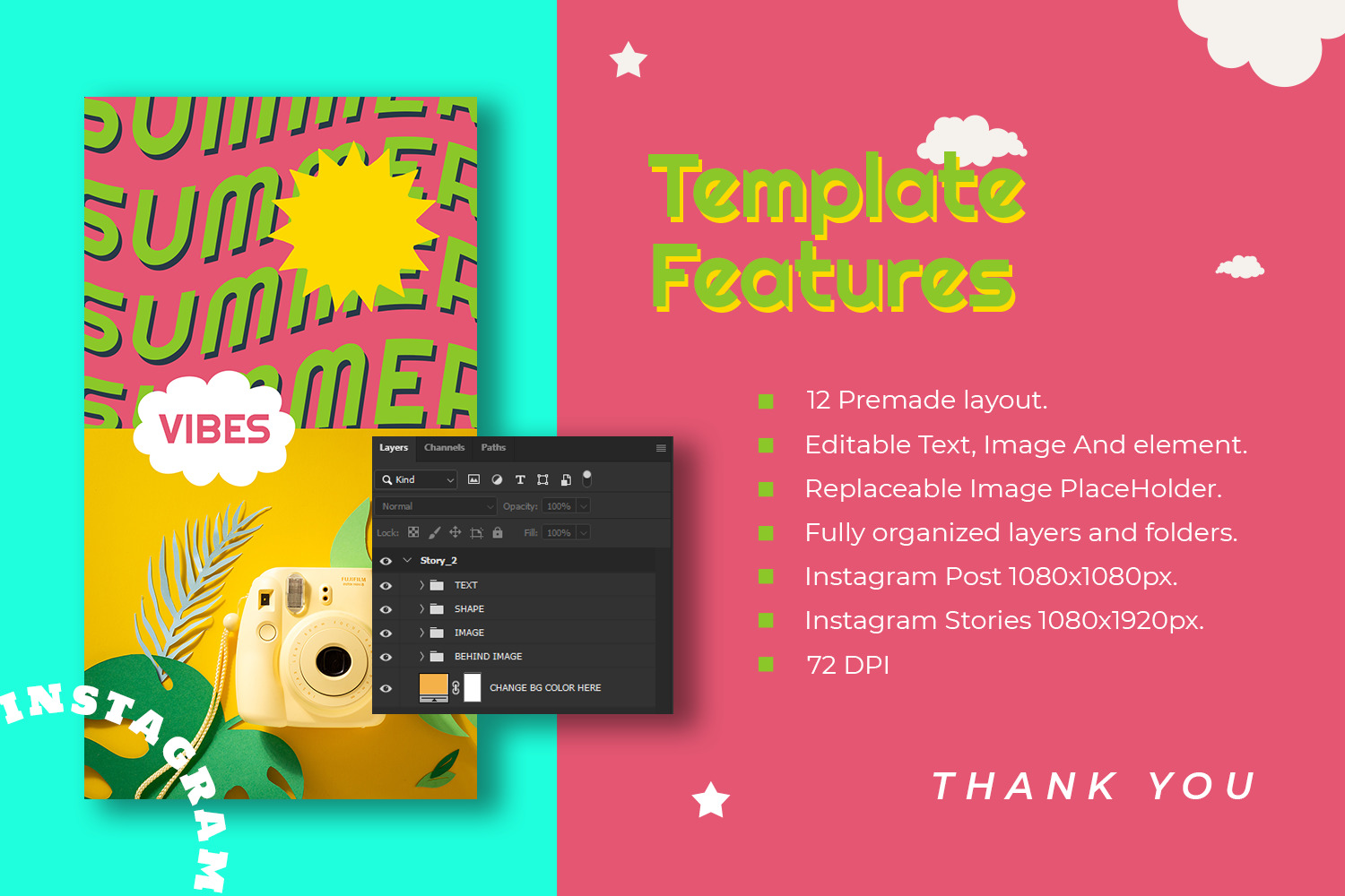 Summerin Instagram Template Summerin Instagram Template