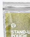 Frosted Plastic Pouch w/ Pesto Sauce Mockup