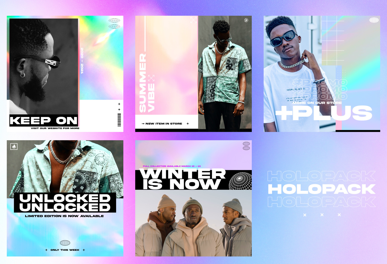 Modern Holo Vol.1 Instagram Post Kit Modern Holo Vol.1 Instagram Post Kit