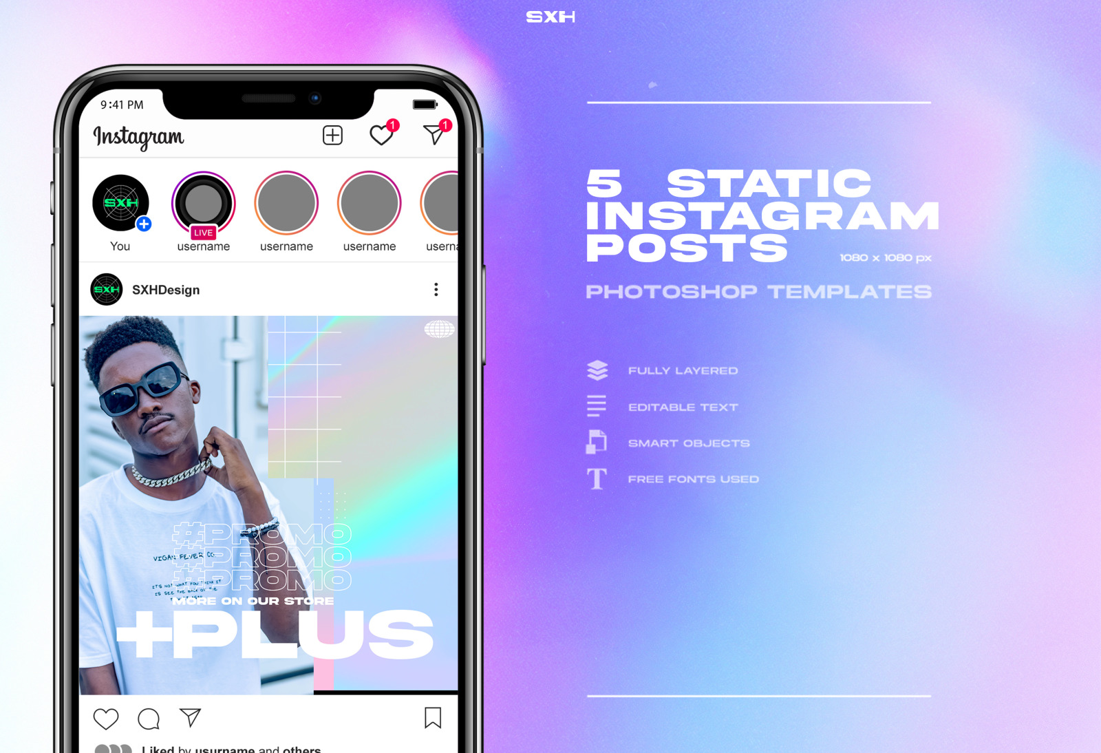 Modern Holo Vol.1 Instagram Post Kit Modern Holo Vol.1 Instagram Post Kit