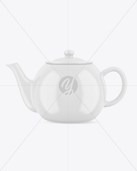 Glossy Teapot Mockup