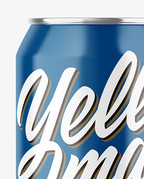 330ml Glossy Drink Can Mockup