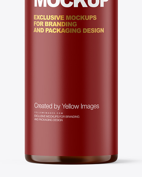 Amber Cosmetic Bottle Mockup Amber Cosmetic Bottle Mockup