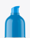 Frosted Cosmetic Bottle with Pump Mockup