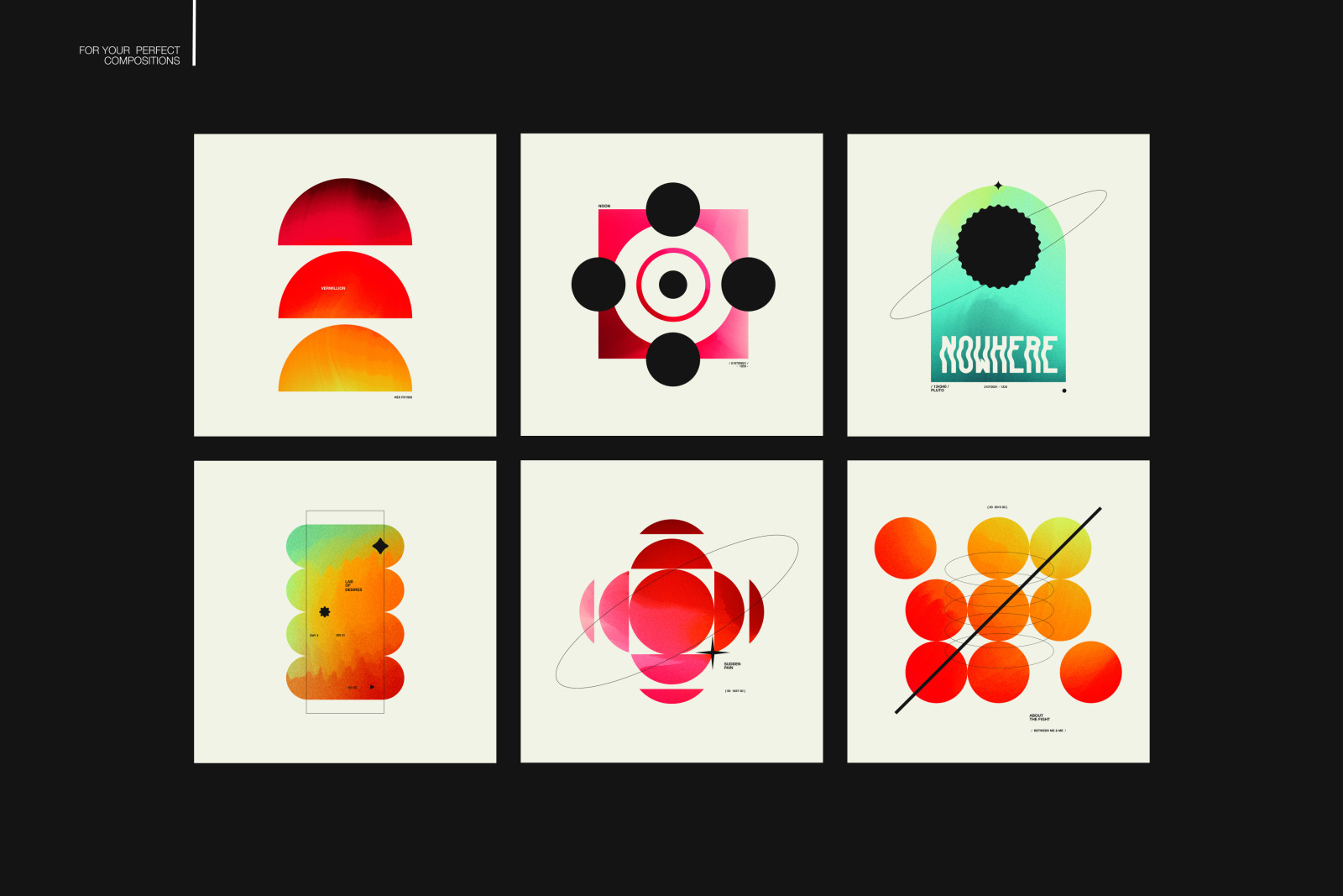 Vivid gradients and modern shapes Vivid gradients and modern shapes