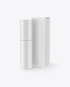 Glossy Cosmetic Bottle with Paper Box Mockup