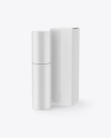 Matte Cosmetic Bottle with Paper Box Mockup