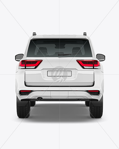 Off-Road SUV Mockup - Back View