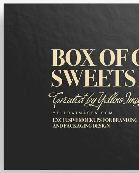 Box of Chocolate Sweets Mockup