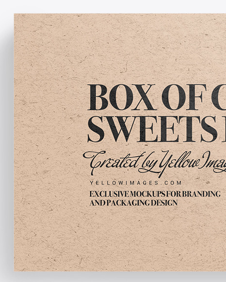 Kraft Paper Box of Chocolate Sweets Mockup