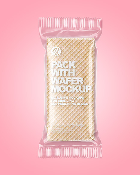 Glossy Pack with Wafer Mockup