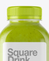 Square Green Smoothie Bottle Mockup