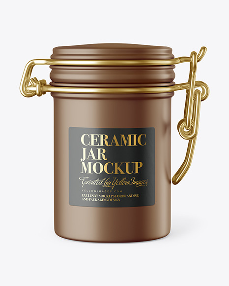 Matte Ceramic Jar Mockup