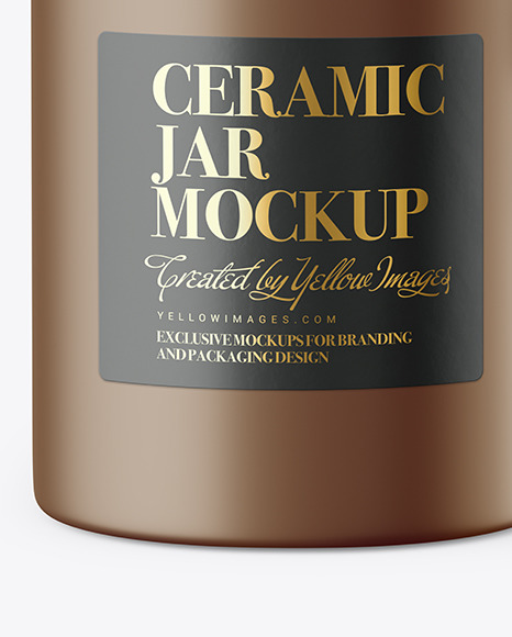 Matte Ceramic Jar Mockup