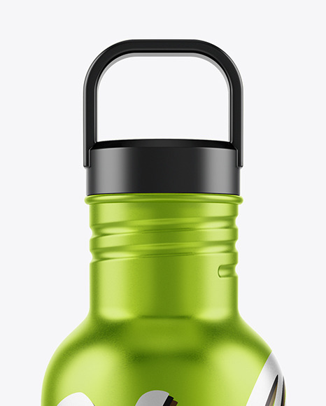 Metallic Water Bottle Mockup