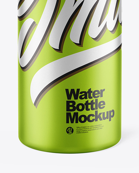 Metallic Water Bottle Mockup