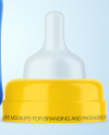 Glossy Baby Bottle with Opened Cap Mockup