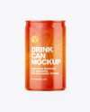 150ml Glossy Drink Can Mockup