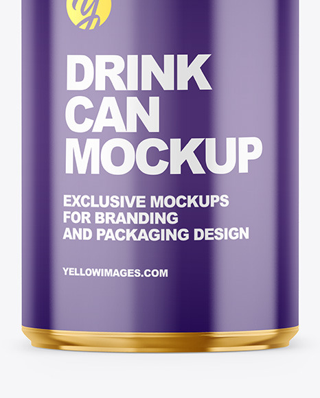 150ml Glossy Drink Can Mockup