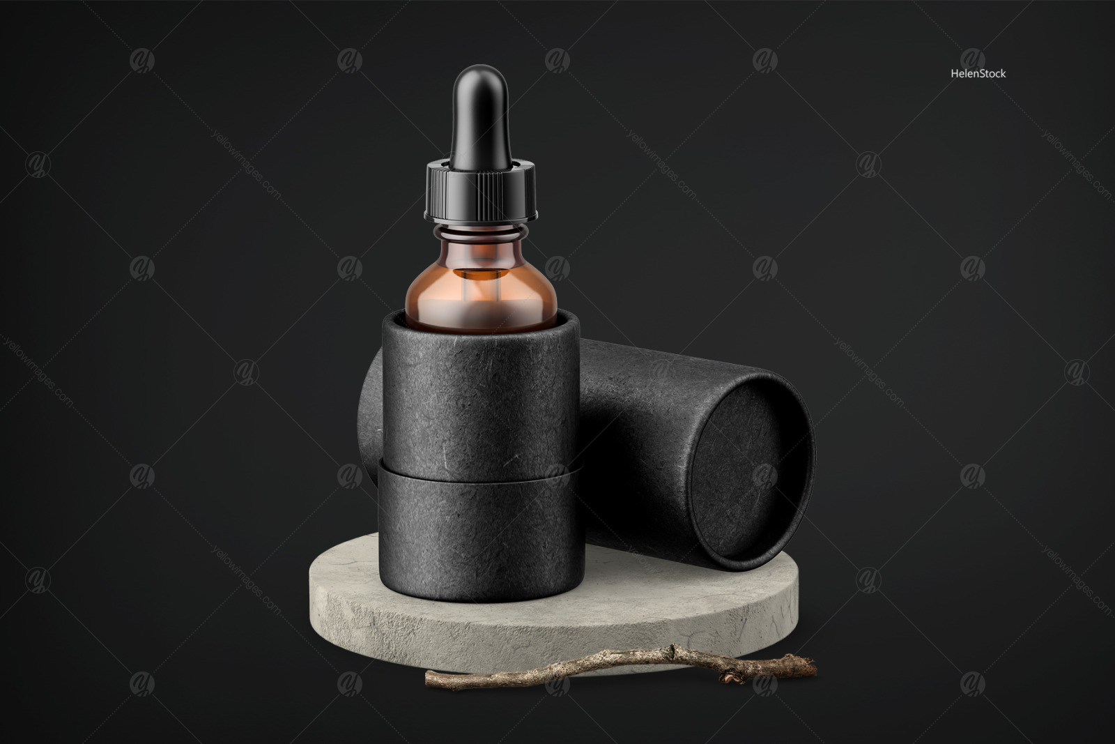 Dropper Bottle with Tube Mockup Dropper Bottle with Tube Mockup