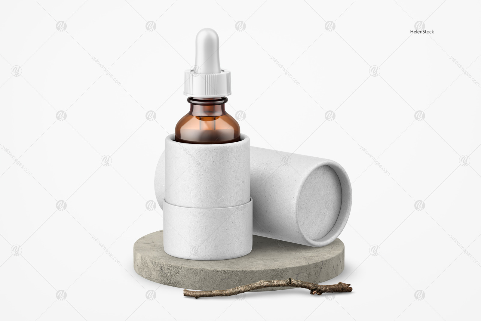 Dropper Bottle with Tube Mockup Dropper Bottle with Tube Mockup