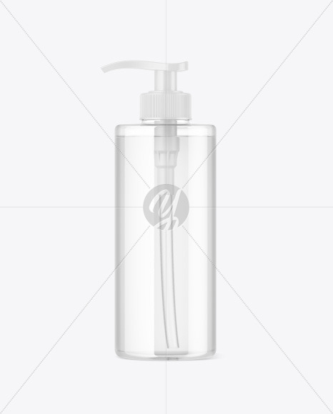 Clear Plastic Pump Bottle Mockup