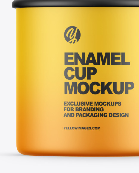 Matte Enamel Cup Mockup