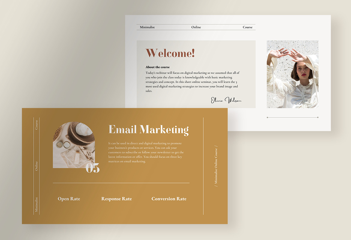 Elegant Minimalist Online Course Presentation