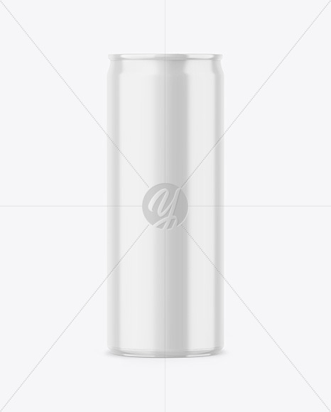 250ml Glossy Drink Can Mockup