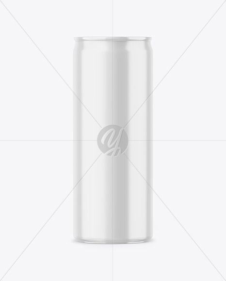 250ml Glossy Drink Can Mockup