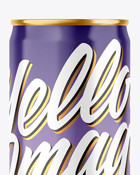 250ml Glossy Drink Can Mockup