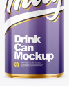 250ml Glossy Drink Can Mockup