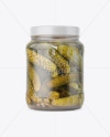 700ml Clear Glass Cucumbers Jar Mockup