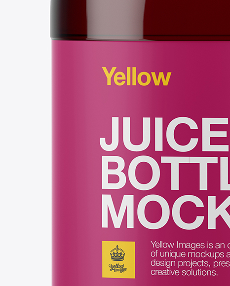 Plastic Bottle with Cherry Juice Mockup