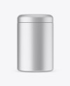 Matte Metallic Tea Tin Can Mockup