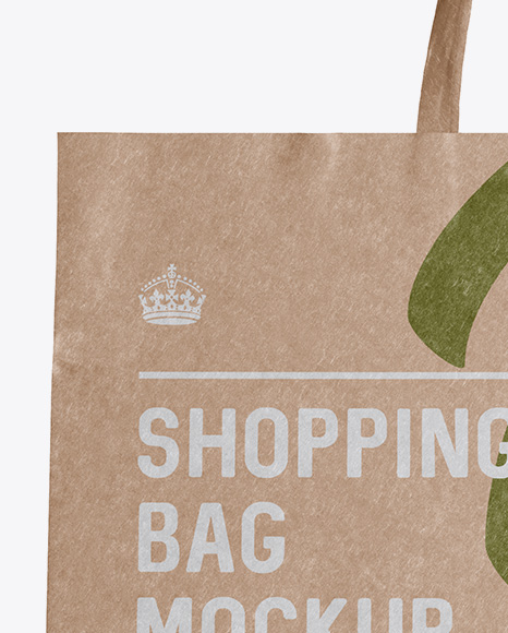 Kraft Paper Shopping Bag Mockup - Front View